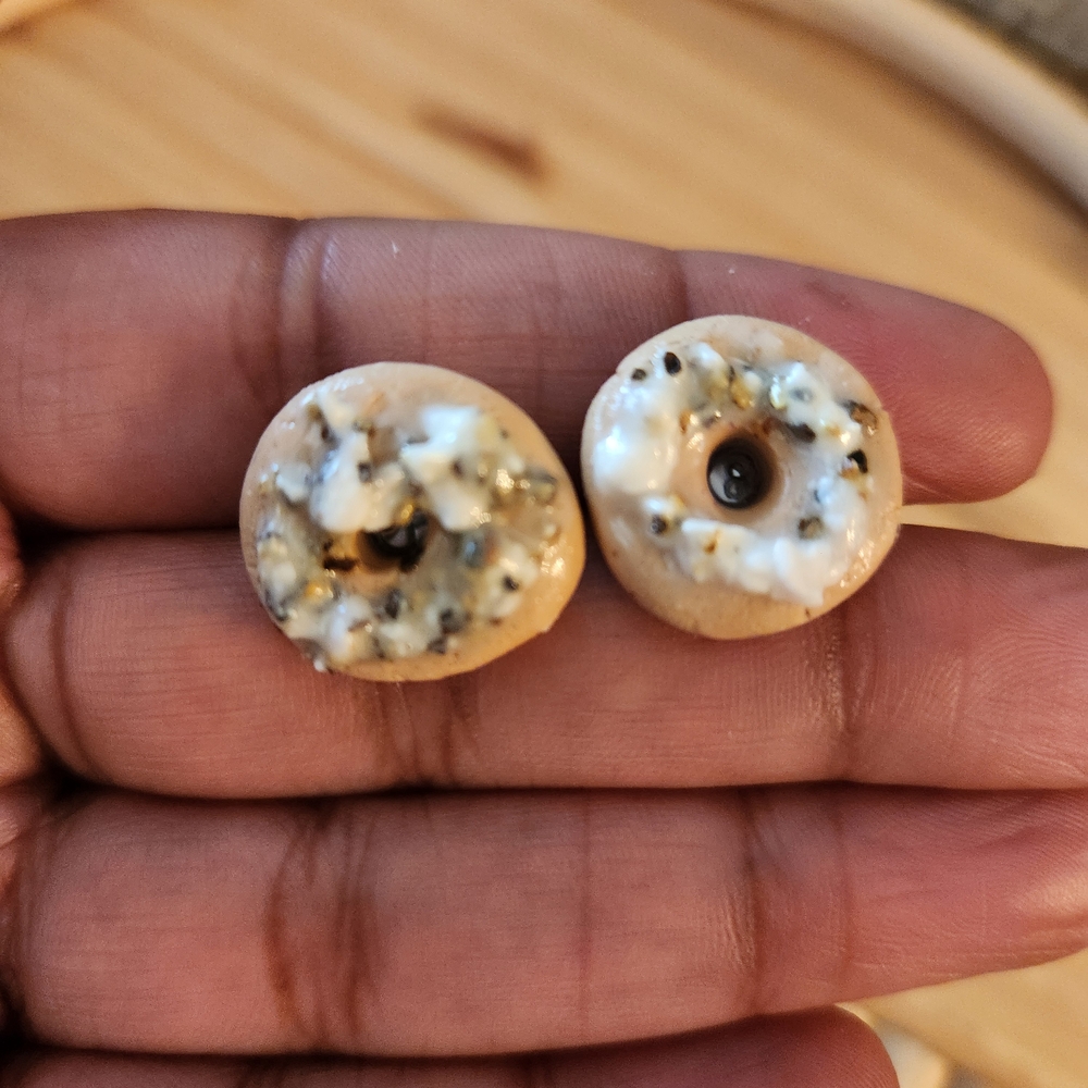 Handcrafted Bagel Stud Earrings